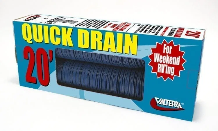 D04-0046 – VALTERRA LLC Sewer Hose, 20 Foot Extended Length Standard Duty 3 Inch Diameter 8 Mil Vinyl Cover Blue Boxe...